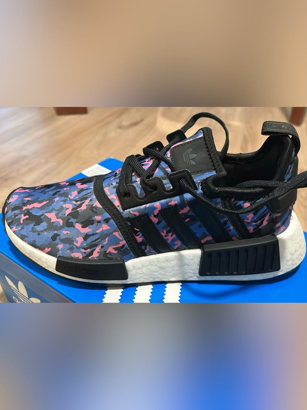 adidas Kids Camouflage Pink & Blue NMD-Style Sneakers